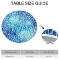 thumbnail image 6 of Blue White Tie Dye Cracked Pattern Round Fitted Tablecloth with Elastic Edge,Dining Table Cover Waterproof,Outdoor Round Tablecloth for Camping,Dining,Indoor and Outdoor, 6 of 7