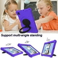 thumbnail image 3 of Kids Case for Samsung Galaxy Tab A7 10.4" 2020 SM-T500 / SM-T505 with Pencil Holder/Multi-Function Kickstand-Handle/Shoulder Strap, Protection Duty Shockproof Silicone Cover - Purple, 3 of 7