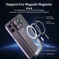 thumbnail image 2 of Dteck MagSafe Compatible Clear Magnetic Case for iPhone 14 Pro Max, Slim Plating Bumper Ultra Transparent Soft Cover with Glass Camera Lens Protector,Silver, 2 of 6
