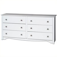 Hawthorne Collections 6 Drawer Double Dresser in White