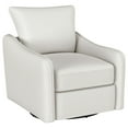 thumbnail image 2 of Nikko Light-toned Upholstered Rotating Glider Chair | 360° smooth rotating motion, soft bouclé fabric, modern comfort & support, 2 of 12