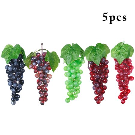 5 Grappes De Raisin Artificiel Realiste 60 Grains Artificiels Fruits Suspendus Decor Walmart Canada