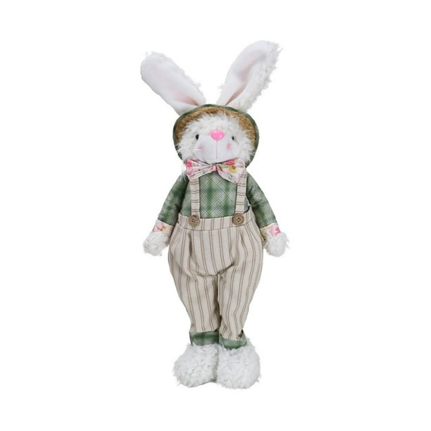 Easter Bunny Decor Easter Bunny Gnomes Plush, 22" Easter Doll Retro Forest Series Handmade Props Decoration Living Room Ornaments, Spring Decorations for Home Farm (Gray)