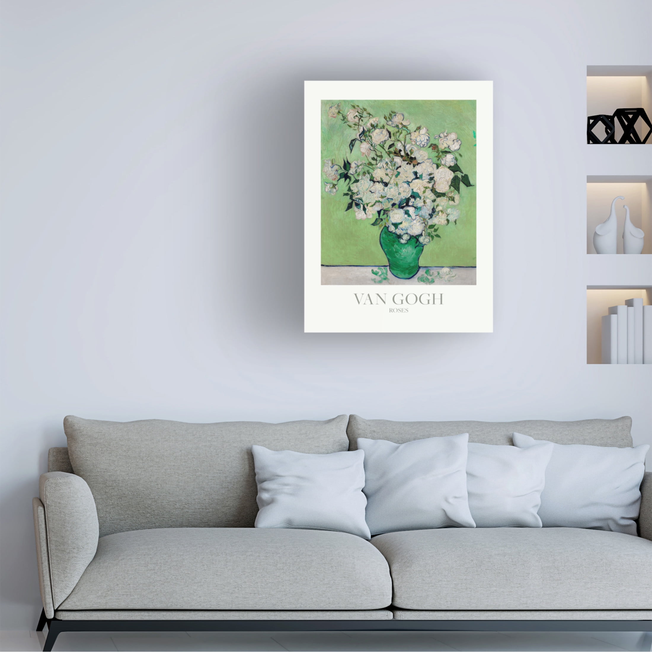 Canvas Wall Art - Pictufy 'Roses' Wall Art for Living Room, Bedroom, or Office Décor by Trademark Fine Art - 18 x 24 Inches