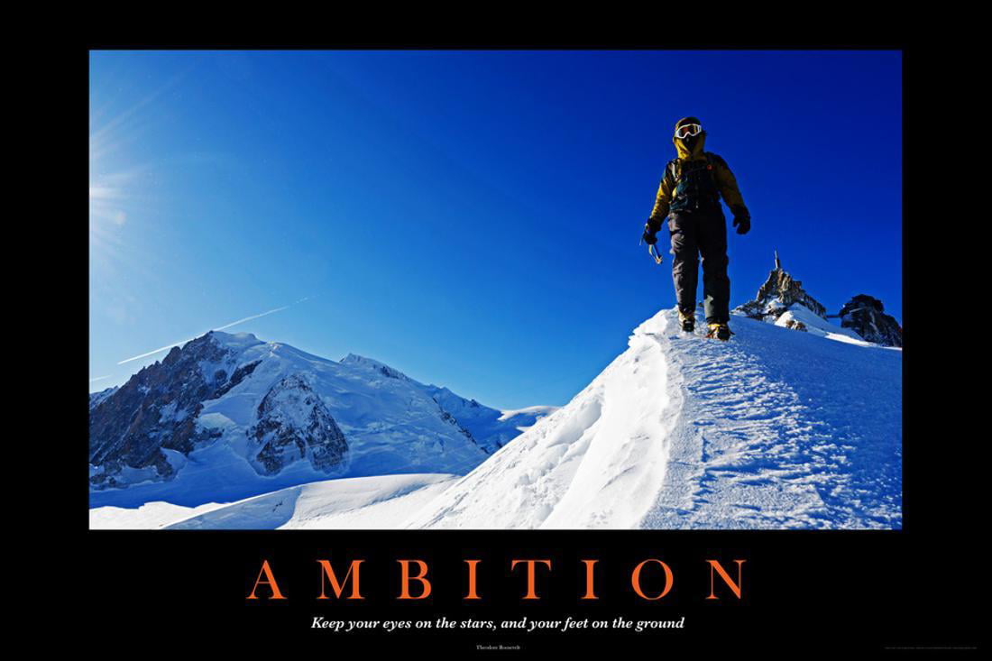 Ambition Motivational Poster - 36x24 - Walmart.com