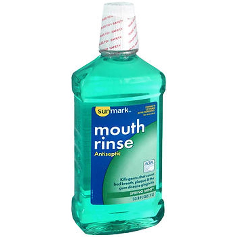 Sunmark Antiseptic Mouth Rinse, Spring Mint 33.8 oz by Sunmark ...