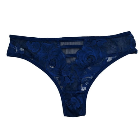 

Larisalt Panties For Women Cotton Thongs for Women V-waist Lace Womenâs Underwear Breathable No Show T-back Tanga Panties A One Size