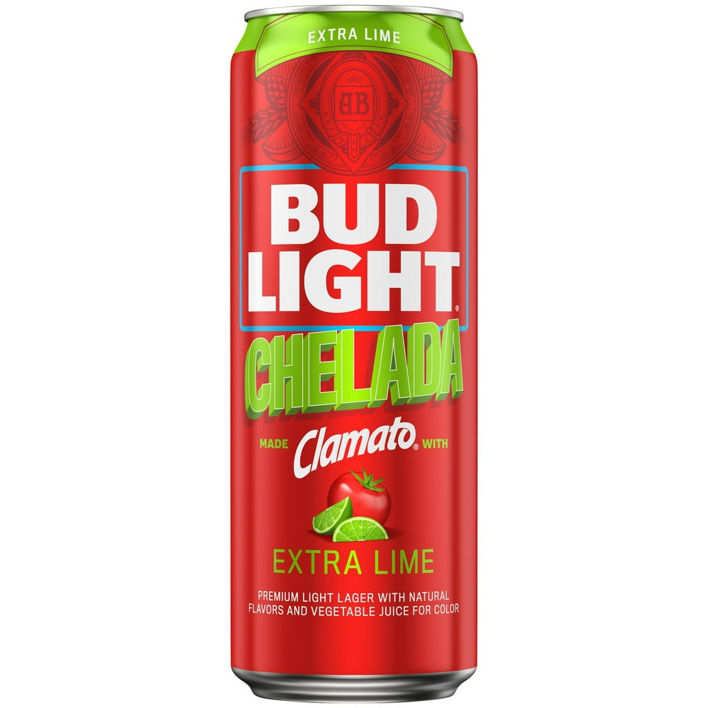 Bud Light Chelada Extra Lime Made with Clamato Beer, 25 fl. oz. Can, 4.