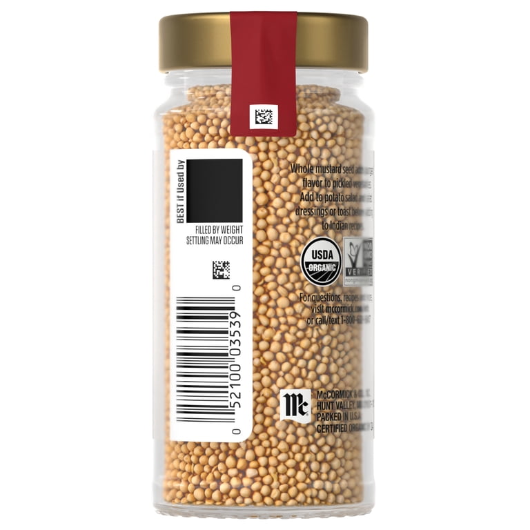 Organic Whole Yellow Mustard Seeds – Pinch Spice Market – Fairtrade, Gluten Free