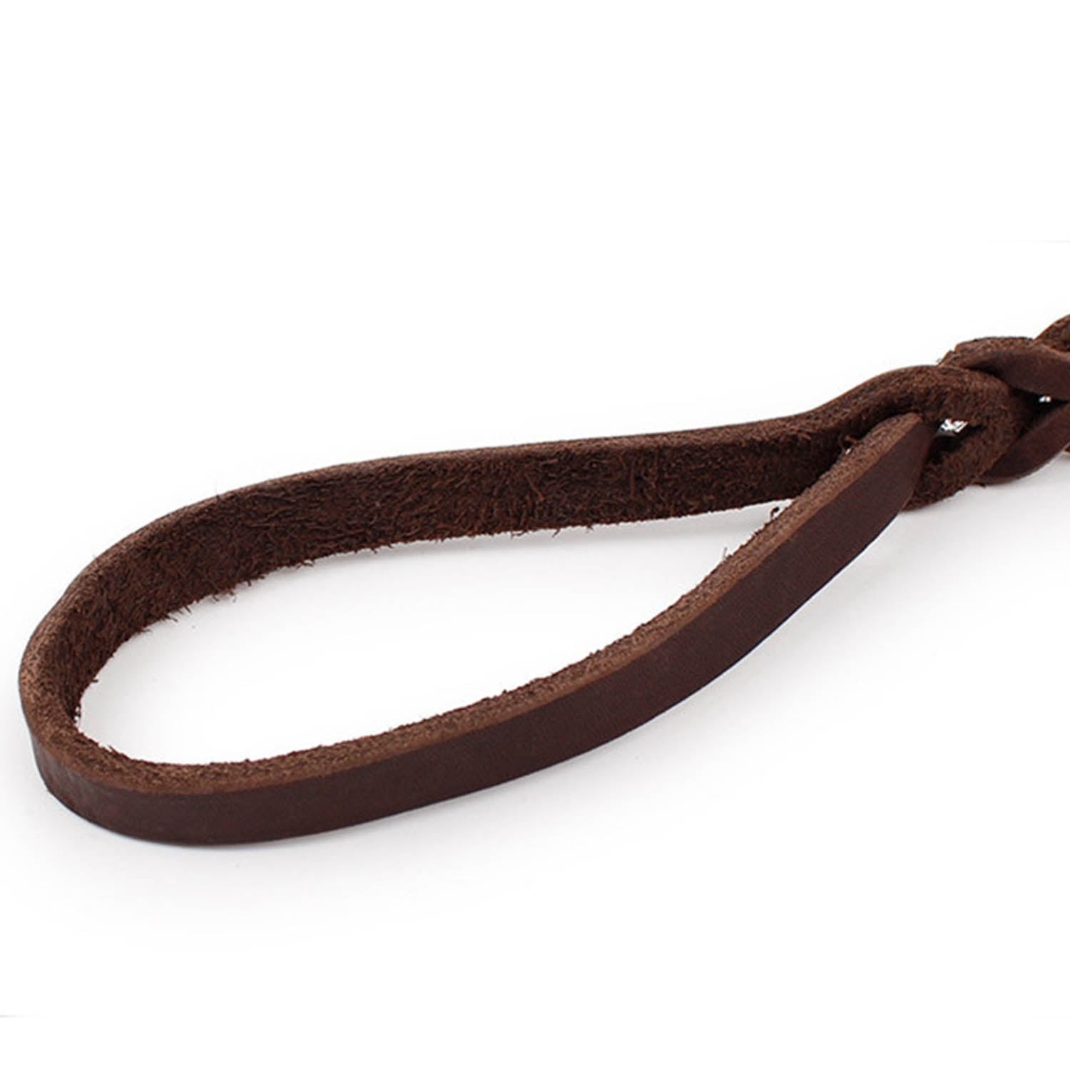 CoreLife Braided Leather Dog Leash for Large Dogs - 9 ft 8 in Long Heavy Duty Walking Training Leash