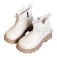 thumbnail image 4 of CAICJ98 Ankle Boots Girls Bow Glitter Sequin Side Zipper Low Chunky Heel Dress Booties Fall Winter Toddler Girls Boots (Toddler/Little Kid/Big Kid),11, 4 of 9