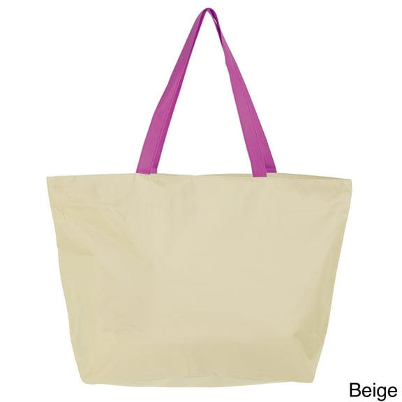 Leisureland Large Solid Color Beach Tote Bag