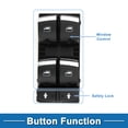 thumbnail image 3 of Interruptor de ventana eléctrica Unique Bargains No.4F0959851J para el lado del conductor delantero izquierdo para Audi A3 Q7 S6 Negro, 3 of 7