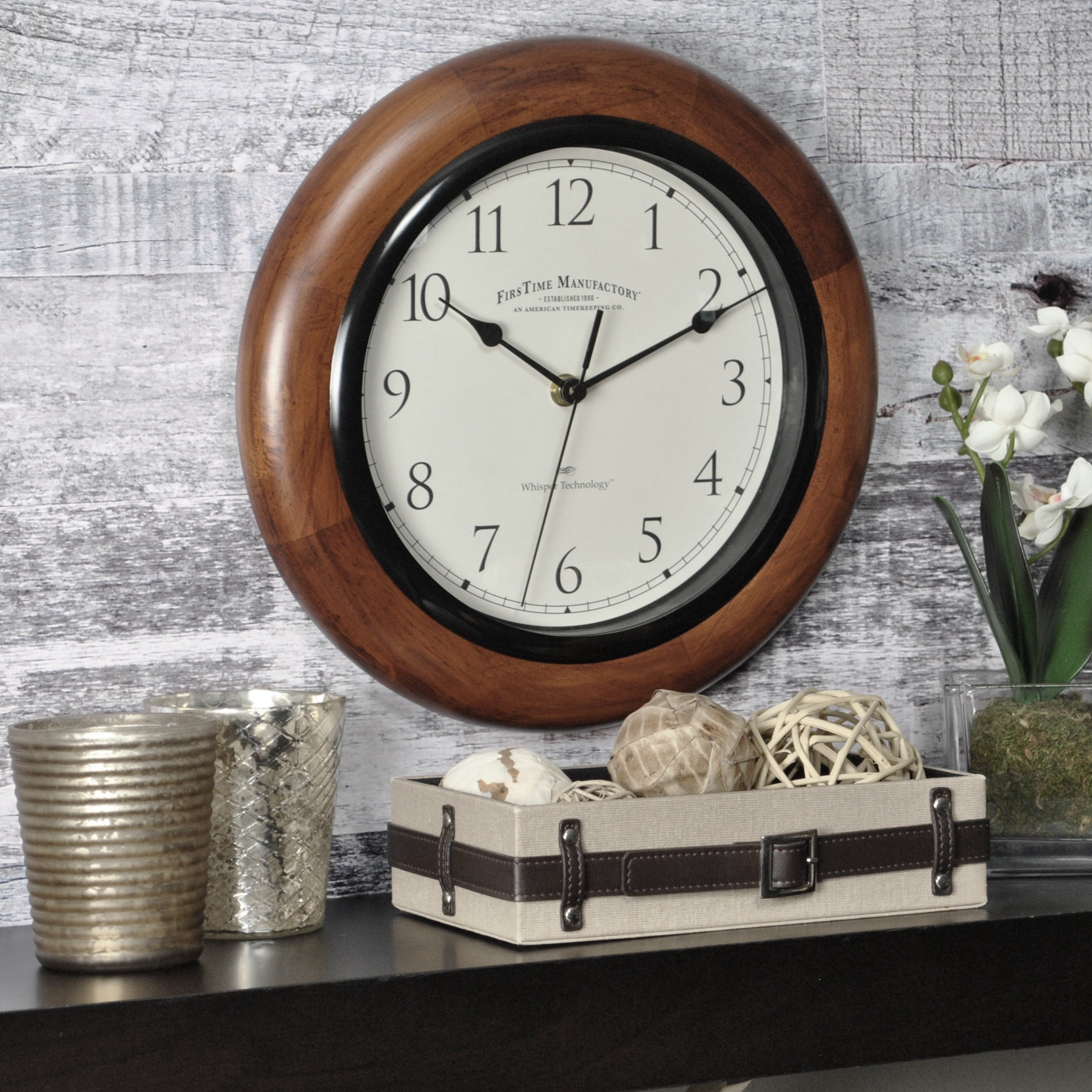 JIAJIA Simple and Stylish Wall Clock Mute Creative Quartz Clock Mint Green 12 Inches
