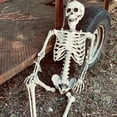 thumbnail image 6 of Gamexcel 5.5 ft Poseable Halloween Skeleton Decoration, Life Size Hanging Skeleton with LED Glowing Eyes & Creepy Sound for Haunted House Decor, 6 of 9