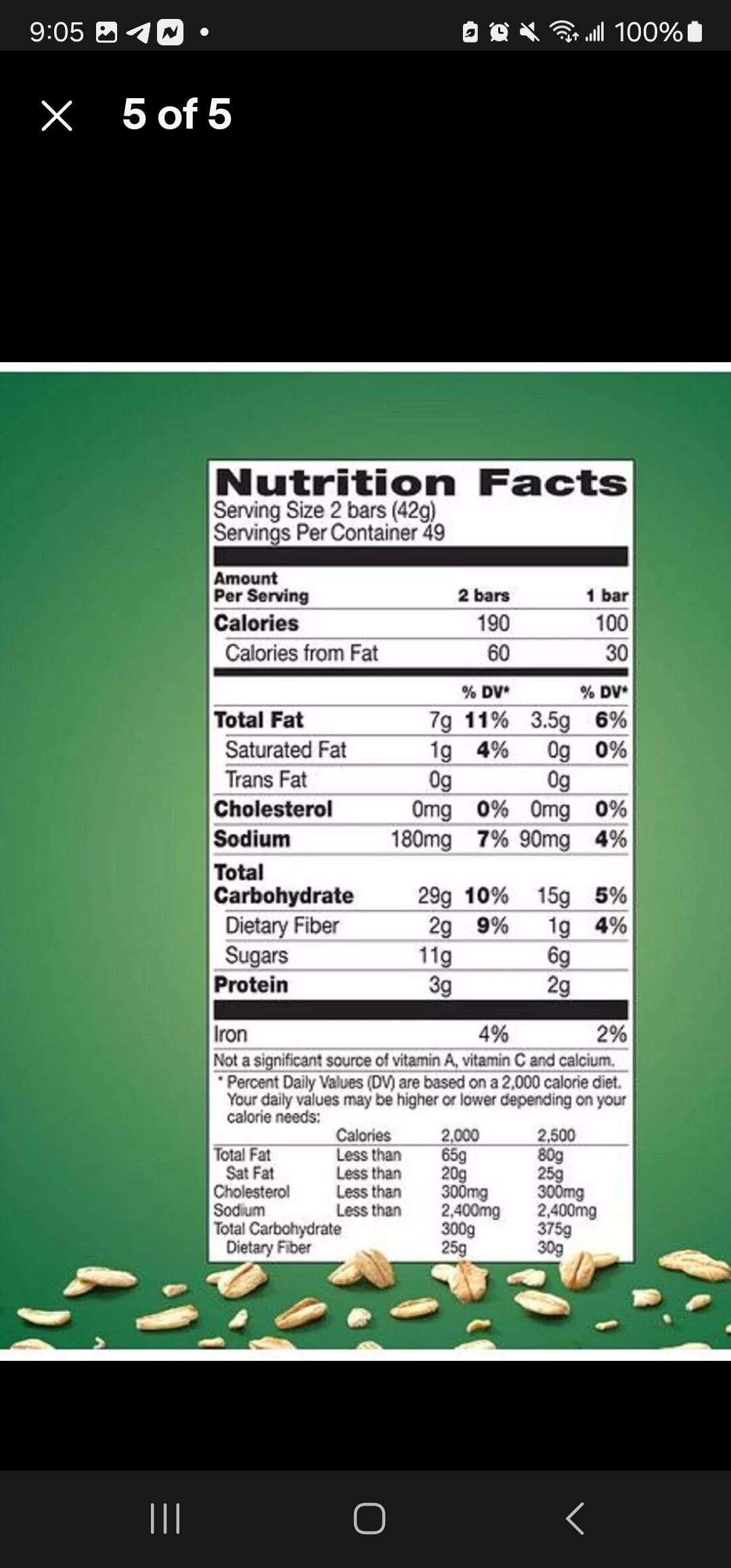 Nature Valley Crunchy Granola Bar, Oats 'n Honey, 1.49 oz, 49-count