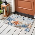 thumbnail image 4 of Bathroom Rugs 2x3 Ft, Blue Coastal Non Slip Area Rugs for Kitchen Bedroom Entryway, Summer Beach Starfish Weeping Eucalyptus Vintage Washable Carpet Runner Rug Floor Mats for Bedroom Home Decor, 4 of 8