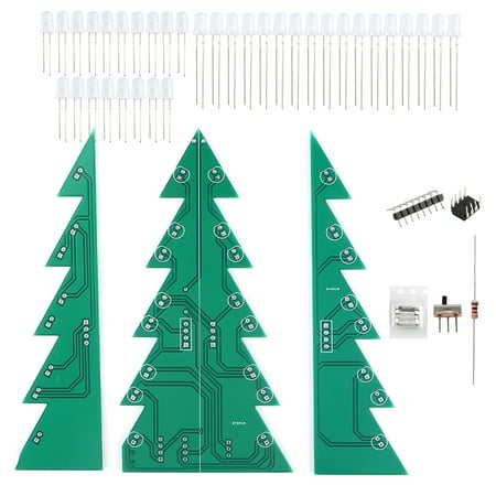 DIY Kit Highlight Display With 3 Light Color Christmas LED Circuit Kit ...