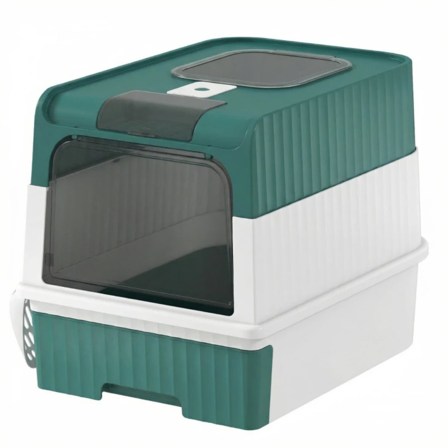 FENGFAN Enclosed Cat Litter Box with Anti-Tracking Top Exit, 18.9" for Cats 1 Pack
