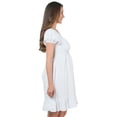 thumbnail image 3 of Vestido Maternidad Mujer Algodón Fresco Cómodo Vestido Embarazo Primavera Casual Amplio Color Blanco, 3 of 4