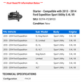 thumbnail image 2 of Starter - Compatible with 2013 - 2014 Ford Expedition Sport Utility 5.4L V8, 2 of 2