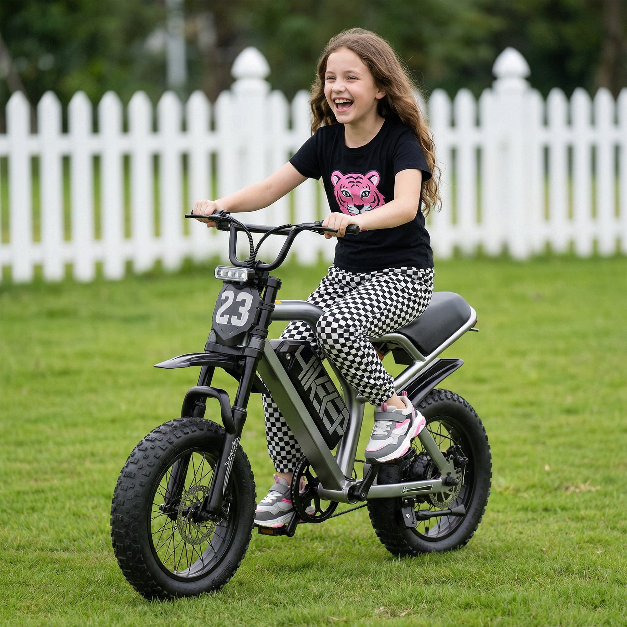 HiKeep Electric Bike for Teenagers, 750W 1500W Peak Dirt Bike, 48V 15Ah Battery Ebike, 25MPH E-Mountain Bike, 16x3.0 Fat Tire, UL2849