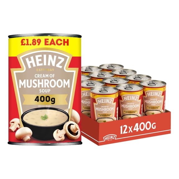 Heinz Cream of Mushroom Soup 400g (pack of 12)