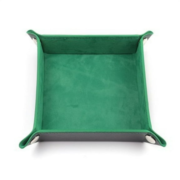 Versatile Leather Folding Organizer Tray for Desktop Storage and Game Accessories