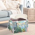 thumbnail image 3 of Yayeee Collapsible Cube Storage Bin with Lid Fabric Closet Decorative Basket with Handles, Blue Sea Boat, 3 of 7