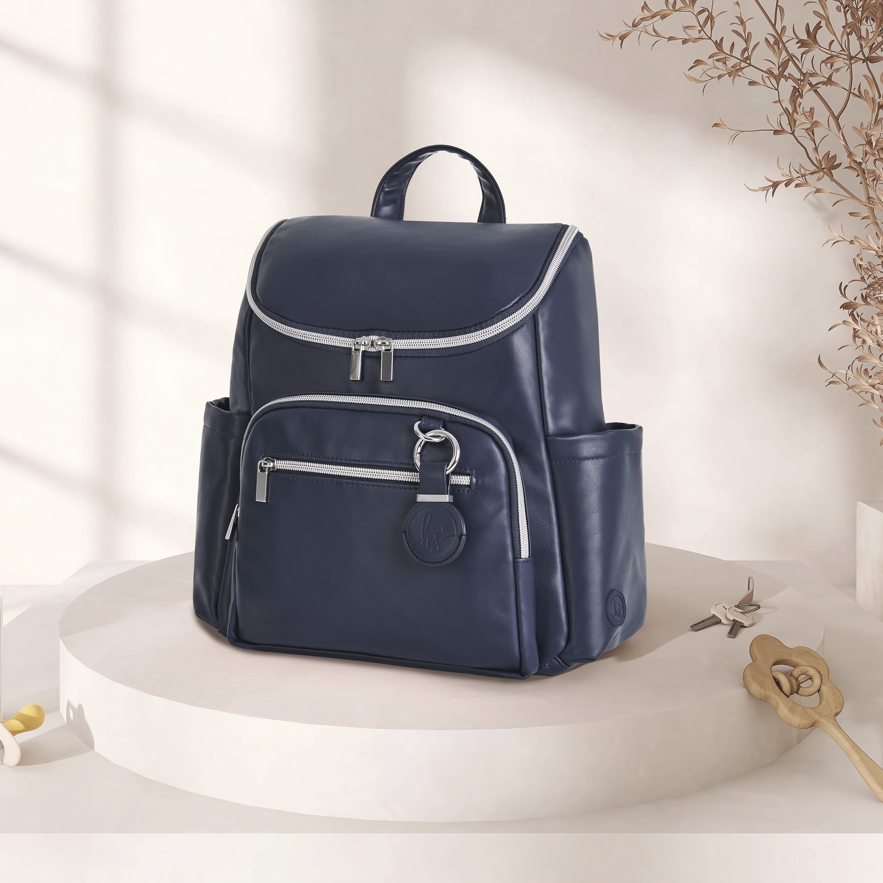 Hannah & Sophia Ready to Roam 3pc Diaper Bag Set, Moonmist Blue