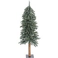 thumbnail image 1 of Vickerman 4' 5' 6' Natural Bark Alpine Artificial Christmas Tree Set Unlit, 1 of 3