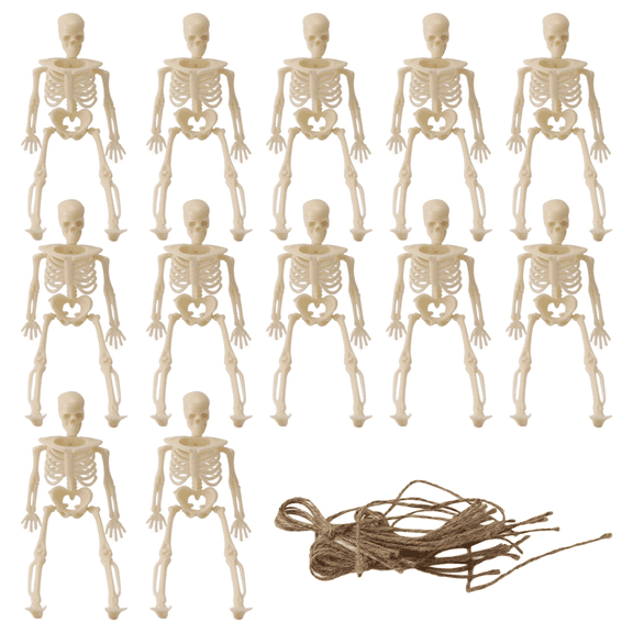 New Arrivals Skeletons for Halloween Decor, 12 Pcs Mini Seleton Figurines