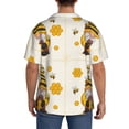 thumbnail image 3 of Fuzoiu Beekeeper Gnome Holding A Glass Print Men's Casual Short,Men's Short Sleeve Shirt,Mens Casual Button Down Shirts,Cuban Collar Summer Shirt for Beach, Vacation, and Outdoor Activities-XX-Large, 3 of 5