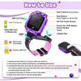 thumbnail image 5 of 4G Kids Smart Watch for Boys Girls, Liftable Waterproof Safe Smartwatch Phone with 360° Rotatable GPS Tracker Calling SOS Camera WiFi for Kids Children Students Ages 3-12 Birthday Gifts, Purple, 5 of 7