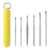Portable Earwax Removal Kit, 6 Pc Stainless Steel Ear Pick Earwax Cleaning Tool