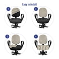 thumbnail image 4 of Abstract Office Chair Slipcover, Colorful Contrast Zigzag Pattern Repeated Geometrical Illustration Art Print, Protective Stretch Decorative Fabric Cover, Standard Size, Multicolor, by Ambesonne, 4 of 5