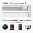 thumbnail image 2 of Allesin Smart Motorized Roller Shades, Alexa Blackout Motorized Blinds with Remote Control, Cordless Electric Blinds for Bedroom Living Room Office(Gray, 31"W x 72"H), 2 of 7
