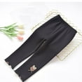 thumbnail image 4 of Byoo Toddler Girl Solid Leggings Soft Floral Solid Color Slim Fit Trousers Outerwear Thickened Pantalones for Pantalones, 4 of 4