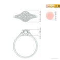 thumbnail image 4 of ANGARA Natural 0.11 Ct. Diamond Halo Engagement Ring in 14K White Gold for Women (Ring Size: 3), 4 of 9