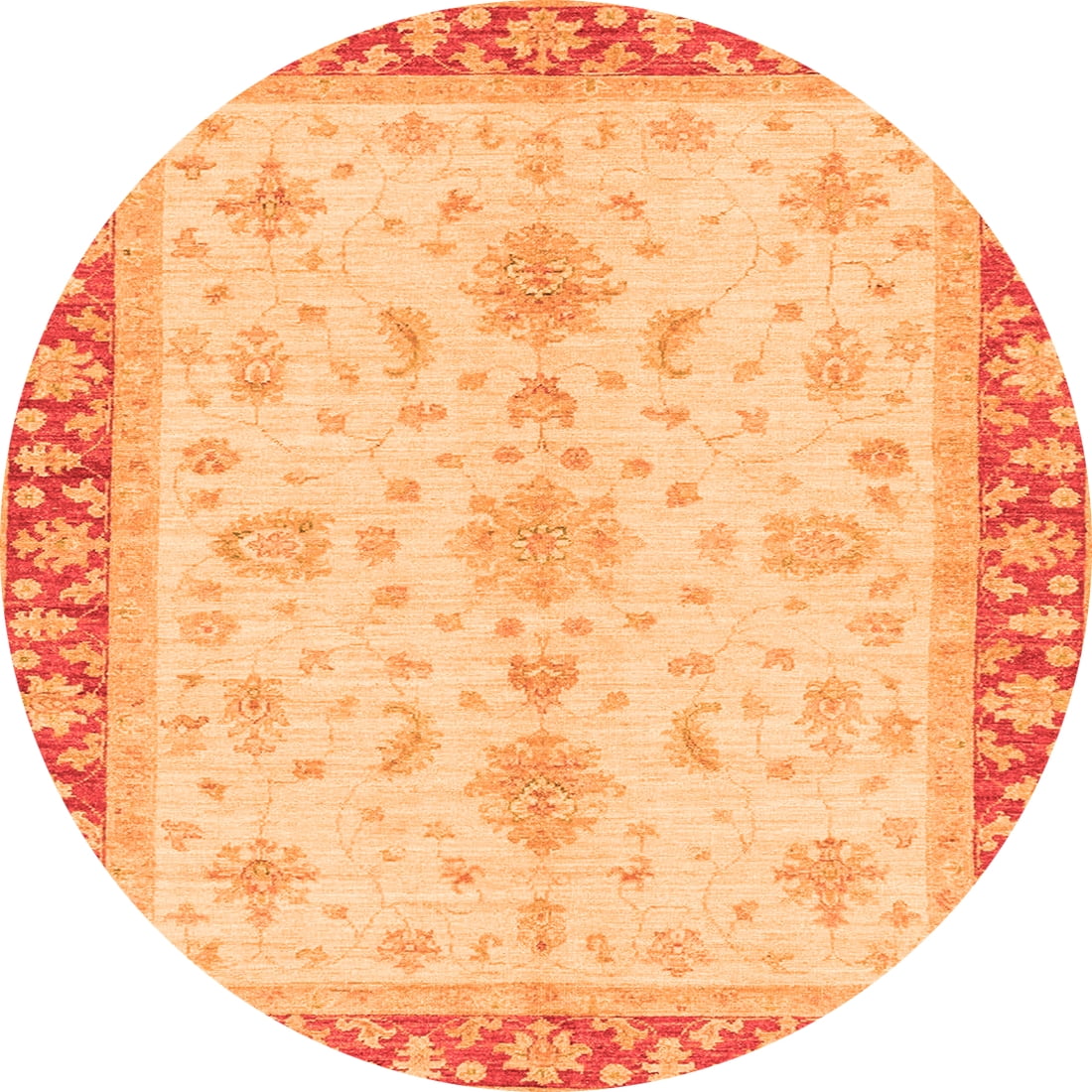 Round Orange Rug Ahgly Company Indoor Round Oriental Orange Traditional Area Rugs, 8 ...