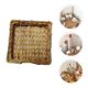 thumbnail image 5 of 1pc Agua Hyacinth Basket Mano Hecho A Mano Cesta de Almacenamiento Tejido Organizador de escritorio, 5 of 7