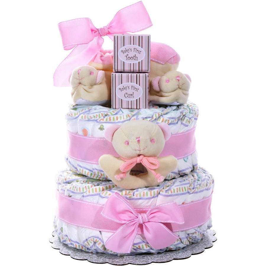 baby girl diaper cake