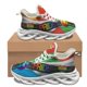 thumbnail image 1 of Zapatillas de baloncesto antideslizantes con cordones y diseño personalizado del orgullo LGBT para mujer, zapatillas populares para exteriores, viajes y fitness., 1 of 6