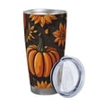 thumbnail image 2 of Fotbe Autumn Pumpkin Leaves Pattern 20 oz Tumbler Stainless Steel Vacuum Insulated Coffee Ice Cup Double Wall Travel Flask Leak-proof Coffee Cup-Without Straw, 2 of 8