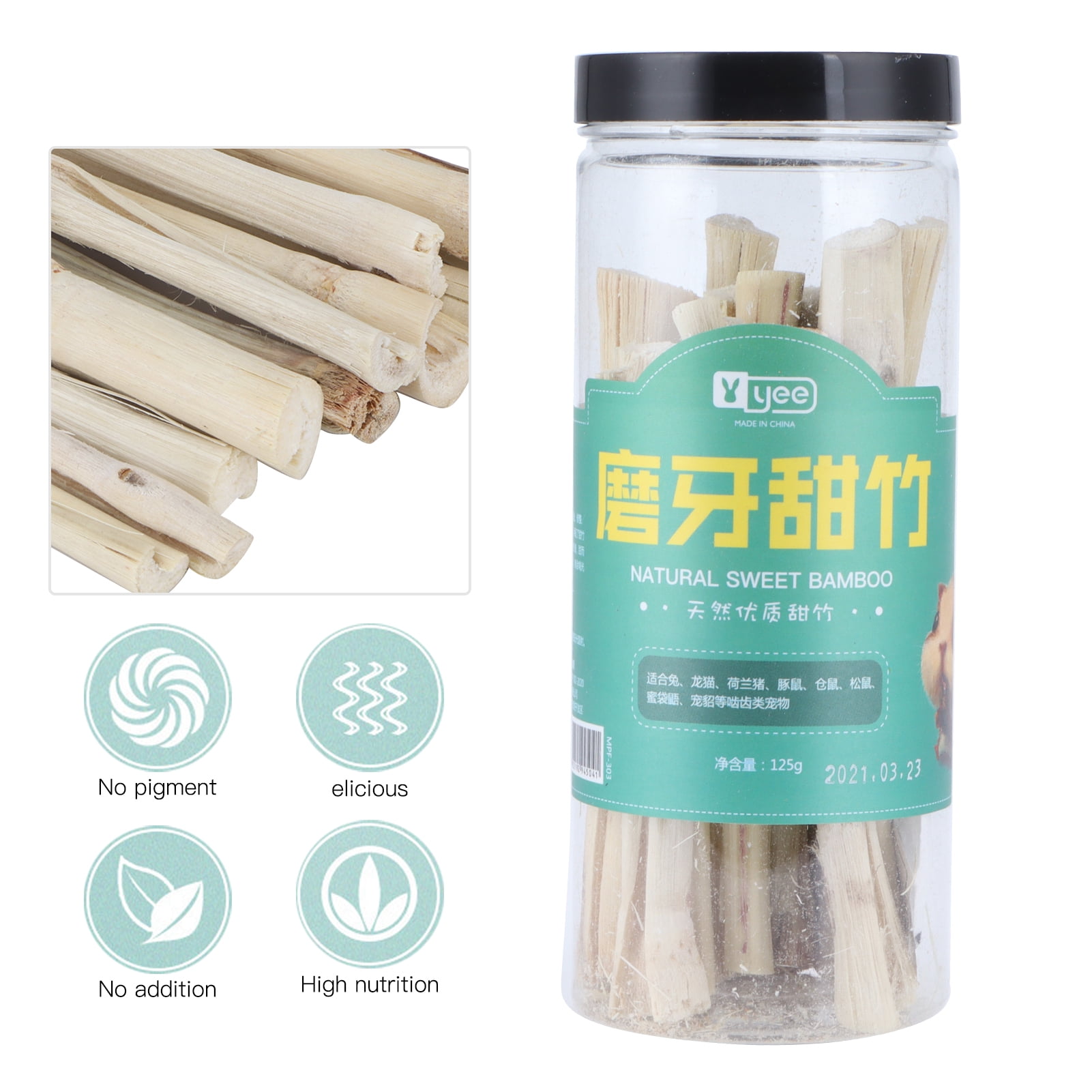 Spptty Hamster Sweet Bamboo Rod,Rabbits Sweet Bamboo Branch Hamster