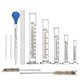thumbnail image 1 of Juego de cilindros graduados, cilindros de medición de vidrio de borosilicato con pipetas, varillas y cepillo de limpieza, 1 of 5