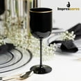 thumbnail image 3 of Impresserve 12oz. Black Plastic Wine Goblet with Gold Rim - 5 Count, 3 of 7