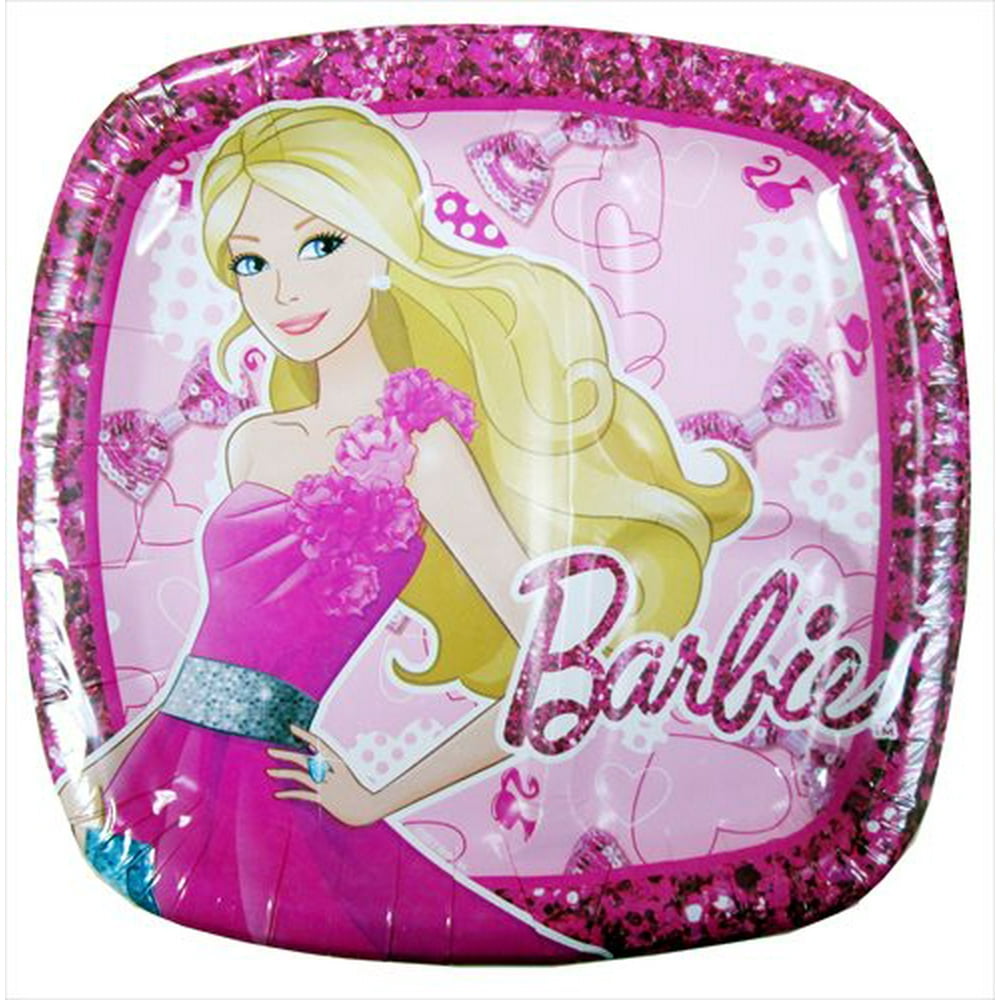 Barbie 'High Fashion' Large Paper Pocket Plates (8ct) - Walmart.com