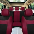thumbnail image 3 of FH Group Light & Breezy Flat Cloth Car Seat Cover Set For Car Truck SUV Van Burgundy - Rear, 3 of 5