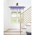 thumbnail image 6 of Kitchen Cafe Valance Curtain for Small Windows,Purple and White Color Ombre Rod Pocket Short Valances Minimalist Gradient Modern Art Window Treatment Panel for Living Room/Bedroom/Bathroom,54x18in, 6 of 9